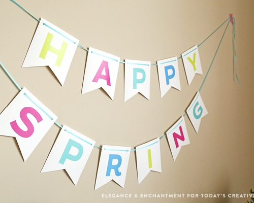 FREE Printable Spring & Easter Bunting | TodaysCreativeBlog.net