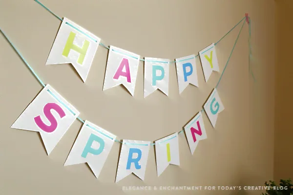 Free Printable Spring Bunting | Easter Printables | designed by Elegance and Enchantment | TodaysCreativeblog.net