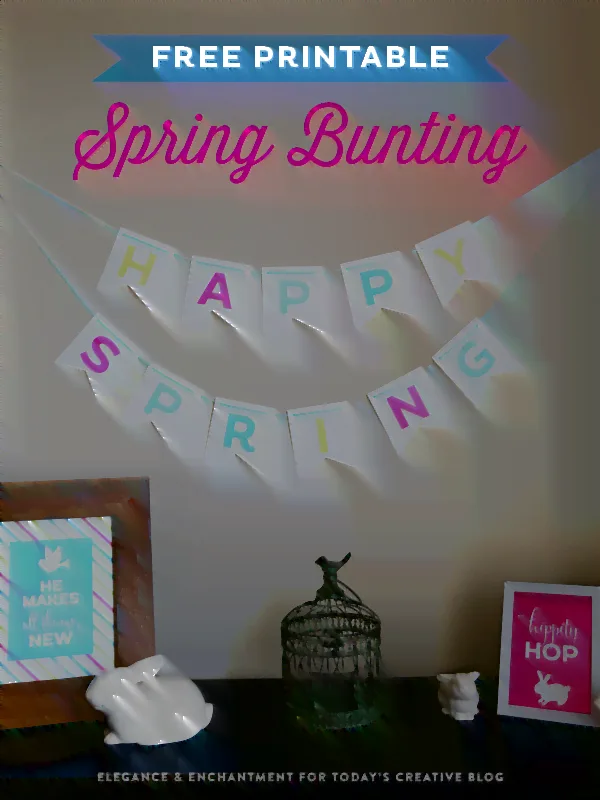 Free Printable Spring Bunting designed by Elegance and Enchantment | TodaysCreativeblog.net