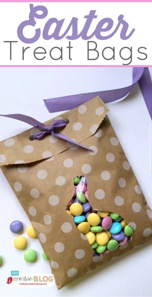 Easter Treat Bags | Make your own DIY Easter Bags for a quick gift idea. | paper crafting for Easter | Easter craft | TodaysCreativeLife.com
