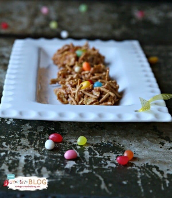 No Bake Birds Nest Cookies on TodaysCreativeBlog.net