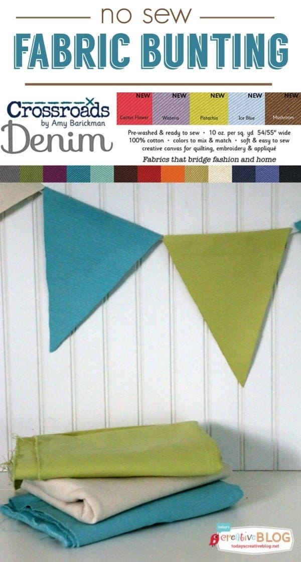 Easy No Sew Fabric Bunting | Today's Creative Life