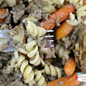 Crockpot Beefy Noodle Casserole |Comfort Food | TodaysCreativeBlog