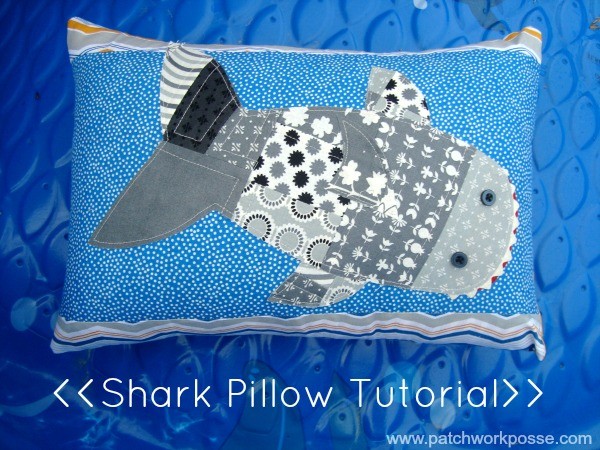 DIY Shark Pillow | TodaysCreativeBlog.net
