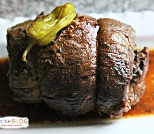 Mississippi Pot Roast made in a slow cooker