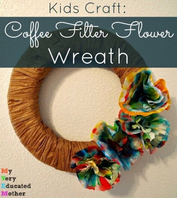 Coffee Filter Flower Wreath Tutorial | TodaysCreativeBlog.net