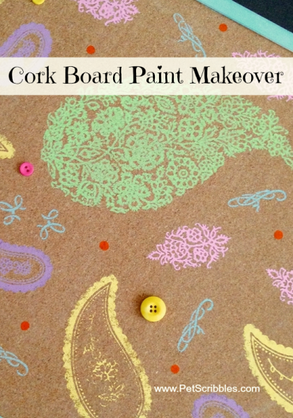 Stenciled Cork Memo Board | TodaysCreativeblog.net
