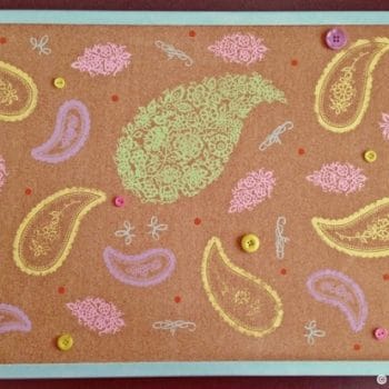 Stenciled Cork Memo Board | TodaysCreativeblog.net