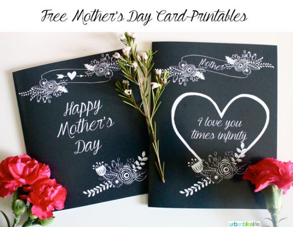 Free Printable Mother's Day Cards designed by UrbanBlissLife for TodaysCreativeLife.com - See more free printables on TodaysCreativeLife.com