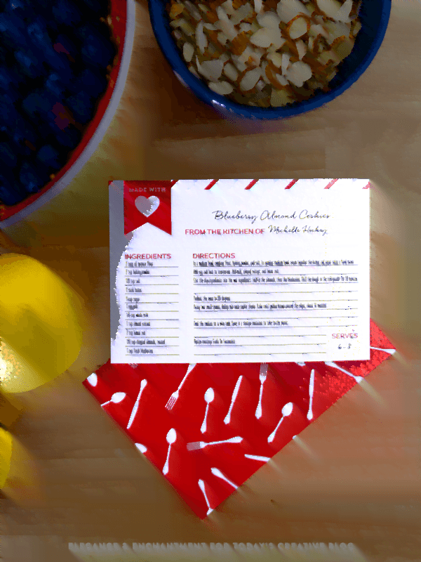 Free Printable Recipe Cards make great gifts, attach to a potluck dish, or a meal being delivered. Find more free printables on TodaysCreativeLife.com