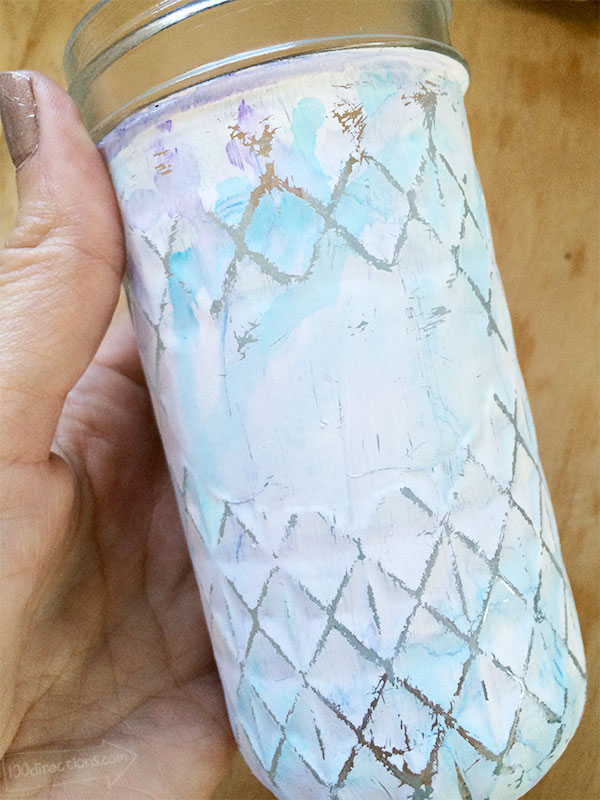 Watercolor Chalk Painted Vase by Jen Goode | TodaysCreativeBlog.net