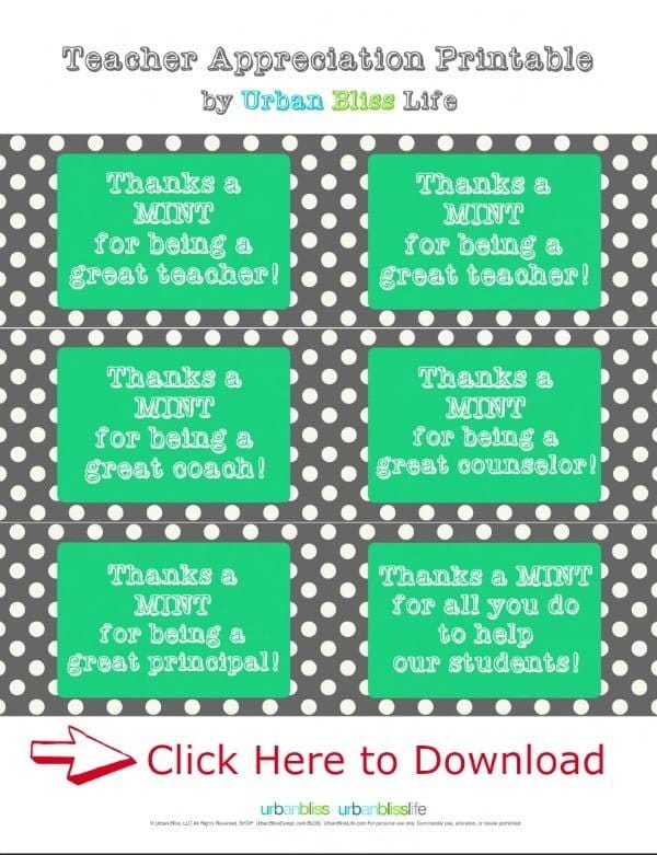 Free Teacher Appreciation Week Printable Today s Creative Life