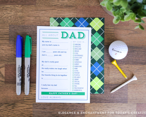 Fill in the Blank Father's Day Cards | FREE Printables | See more creative ideas and free printables on TodaysCreativeLife.com