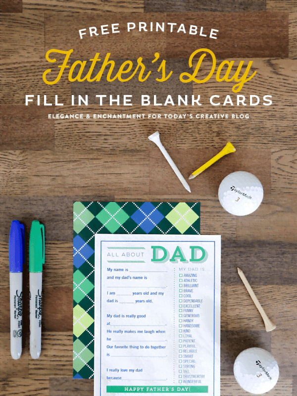 Fill in the Blank Father's Day Cards in green and blue argyles. 