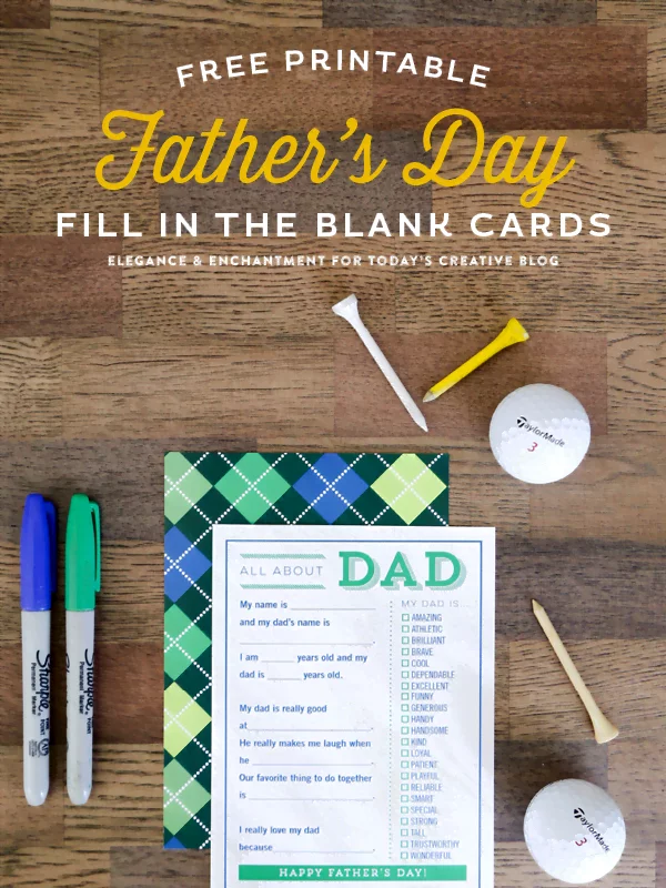 Fill in the Blank Father's Day Cards in green and blue argyles. 