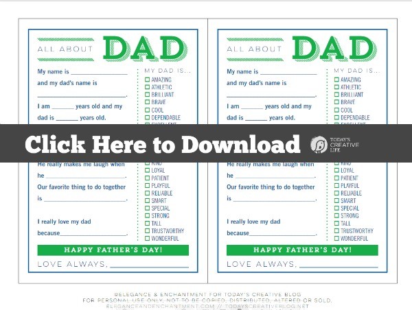 father's day printable  fill in the blank