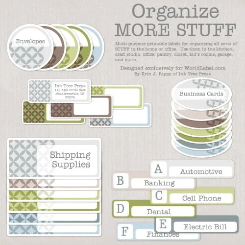 Free Organizing Printable Labels from World Label | TodaysCreativeLife.com 