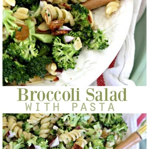 Broccoli Salad with Pasta | This fresh salad is great for spring and summer as a side or main dish. See the recipe on TodaysCreativeLife.com