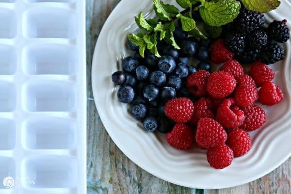 Festive 4th of July: Raspberry & Blueberry Ice Cubes