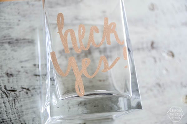 DIY Glittered Vase | Cricut Explore DIY Project | See more creative ideas on TodaysCreativeLife.com