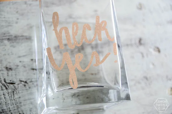 DIY Glittered Vase | Cricut Explore DIY Project | See more creative ideas on TodaysCreativeLife.com