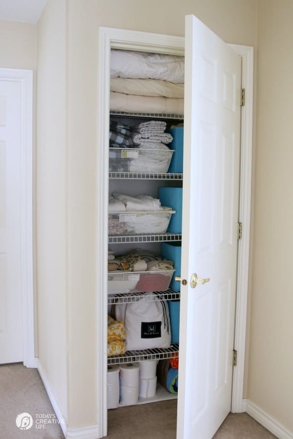 Organized Linen Closet for Real Life Today's Creative Life