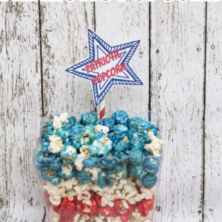 Red White & Blue Patriotic Popcorn | 4th Of July | See recipe and more on