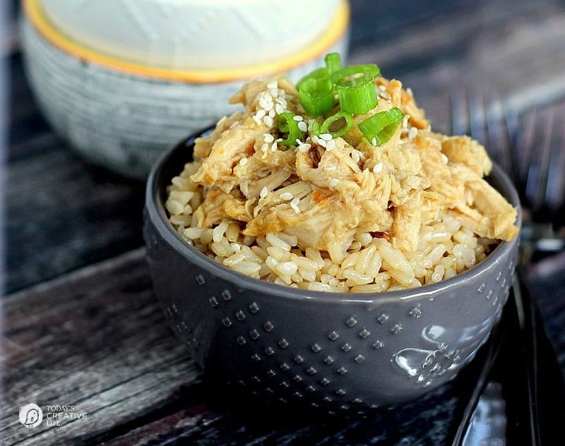 Slow Cooker Orange Chicken Rice Bowls - Today's Creative Life