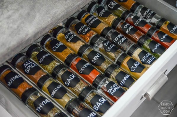 How to DIY Spice Drawer Organization - The Crafty Blog Stalker