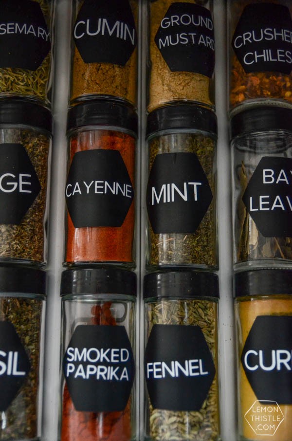 DIY Spice Drawer Organizing Ideas | See more creative ideas on TodaysCreativeLife.com