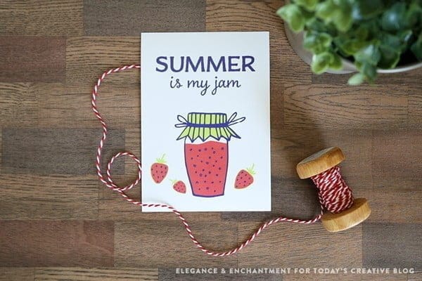 Summer Art Free Printable | Printable wall art, also great for gift tags using your printer settings. See more creative ideas on TodaysCreativeLife.com