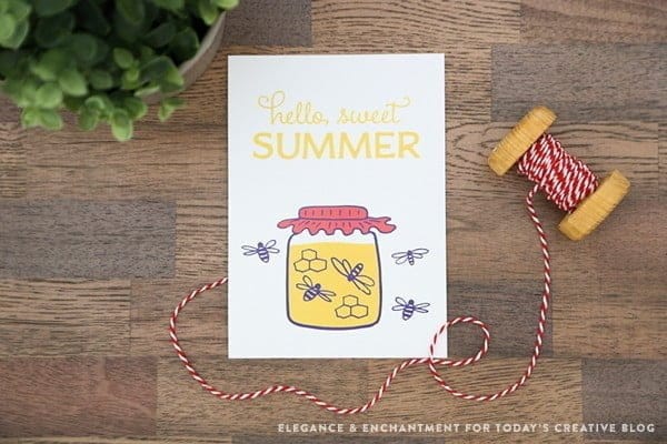 Summer Art Free Printable | Printable wall art, also great for gift tags using your printer settings. See more creative ideas on TodaysCreativeLife.com