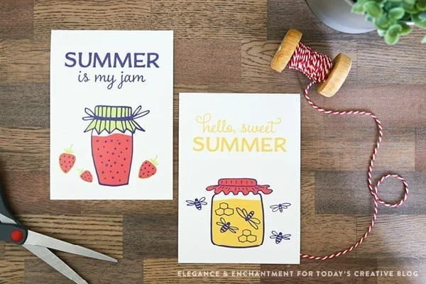 Summer Art Free Printable | Printable wall art, also great for gift tags using your printer settings. See more creative ideas on TodaysCreativeLife.com