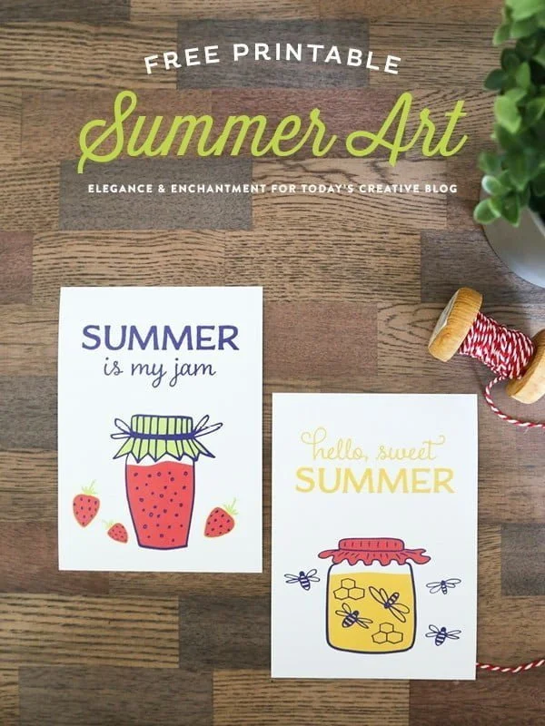 Summer Art Free Printable | Printable wall art, also great for gift tags using your printer settings. See more creative ideas on TodaysCreativeLife.com