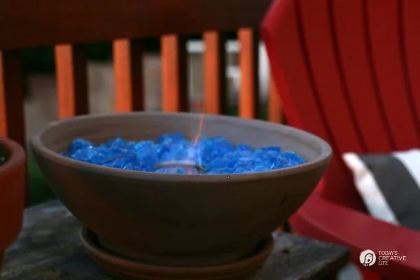 DIY Tabletop Fire Bowl | See the full tutorial on making your own tabletop fire bowl | Patio Ideas | TodaysCreativeLife.com