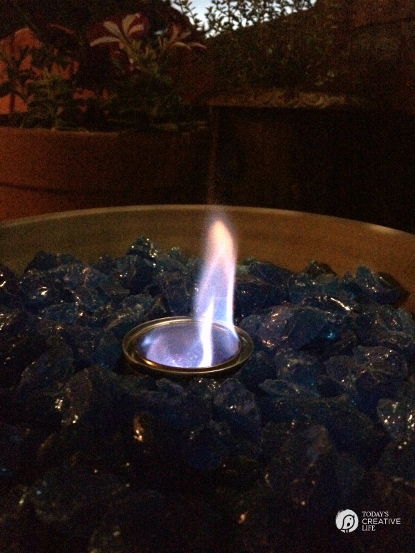 DIY Tabletop Fire Bowl | See the full tutorial on making your own tabletop fire bowl | Patio Ideas | TodaysCreativeLife.com