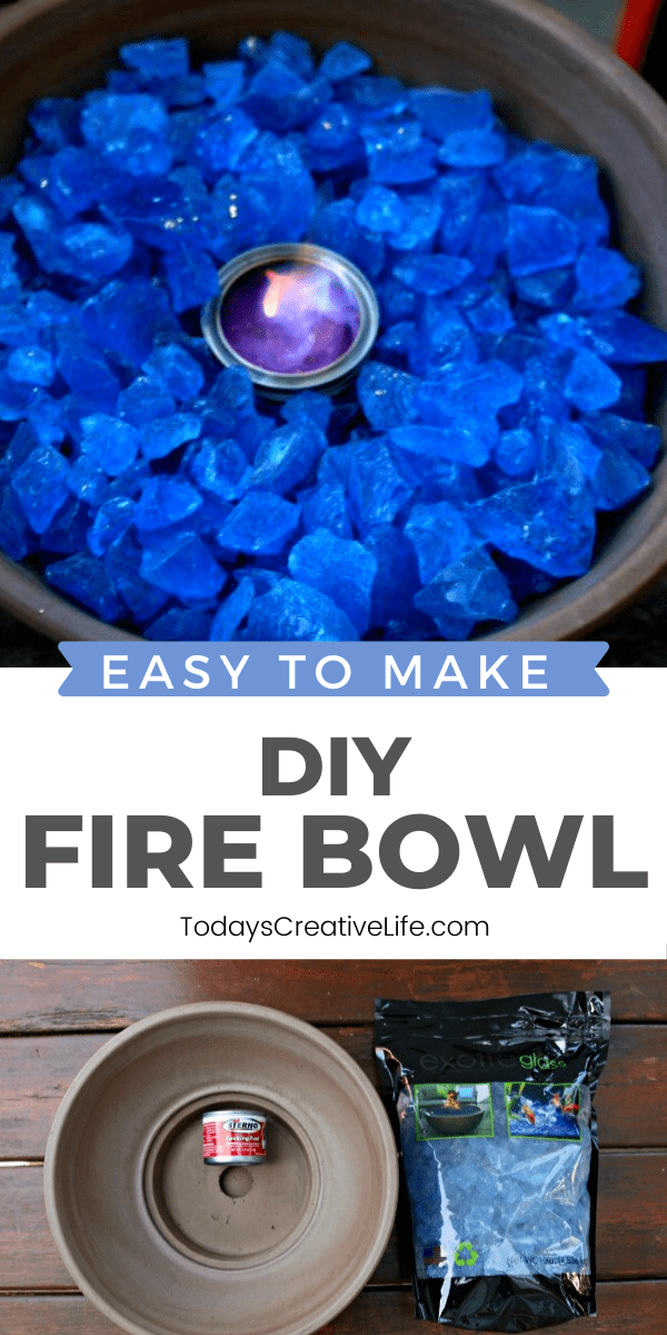 diy tabletop fire pit with glass