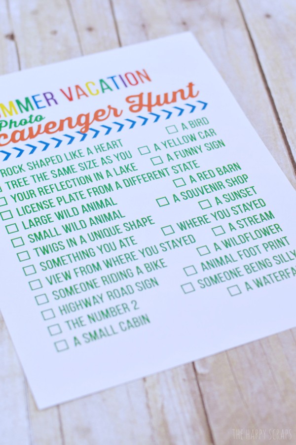 Scavenger Hunt Printable | Keep the kids busy with this fun summer activity | Find more on TodaysCreativeLife.com