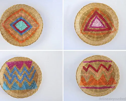 Painted Wicker Charger Plates | Take ordinary wicker paper plate holders from drab to fab! | Easy DIY Home craft project | See the tutorial on TodaysCreativeLife.com