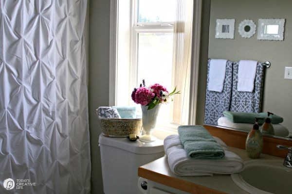$110 Bathroom Update | Update and makeover your bathroom inexpensively. Bathroom Decorating ideas and more. on TodaysCreativeLife.com