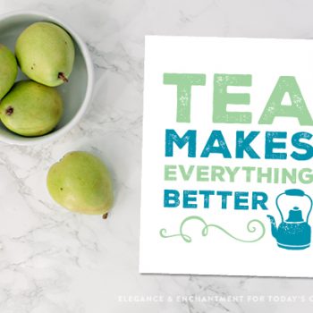 FREE Printable Art Prints for Coffee and Tea Lovers by Elegance and Enchantment for TodaysCreativeBlog.com | Make DIY Wall Art and decor with free printables. Great for home decor, gifts, or shrink down for a fun card!