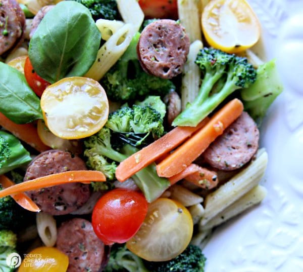 Easy to Make Pasta Primavera Recipe | Healthy Dinner Ideas | TodaysCreativeLife.com