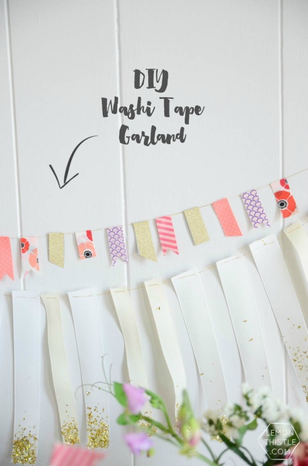 Easy WashiTape Party Decor - Click on the photo for the tutorial!