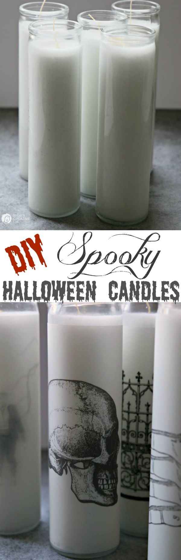 Photo Collage of Halloween Candles 