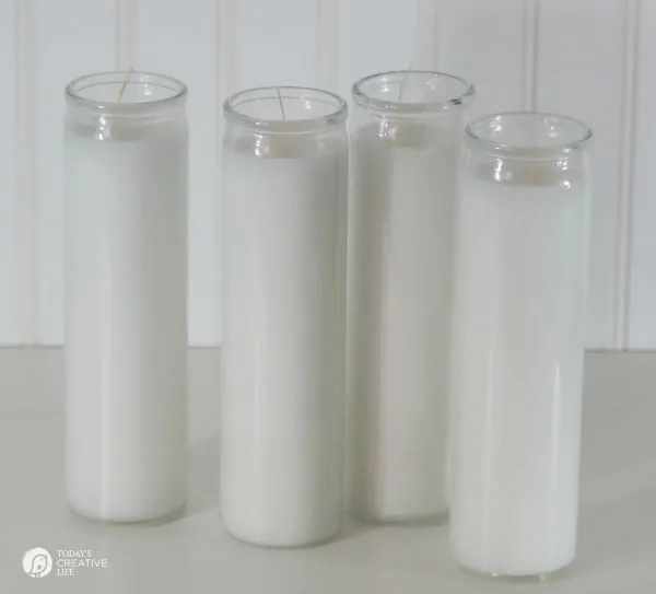 jar candles from the dollar store