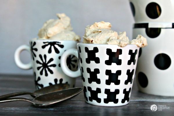 Peanut Butter Hot Chocolate with Peanut Butter Whipped Cream | This homemade decadent hot cocoa drink will please a crowd! It's a dessert! | See the recipe on TodaysCreativeLife.com