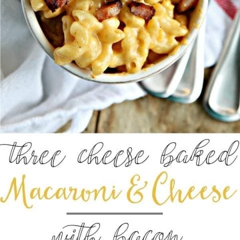 Three Cheese Baked Mac And Cheese With Bacon Today S Creative Life