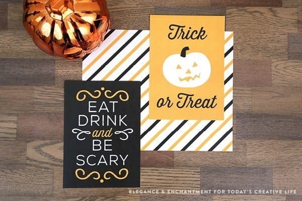 Free Printable Halloween Prints and Signs designed by Elegance and Enchantment for TodaysCreativeLife.com | Easy decorating ideas for Halloween. Find your free download on TodaysCreativeLIfe.com