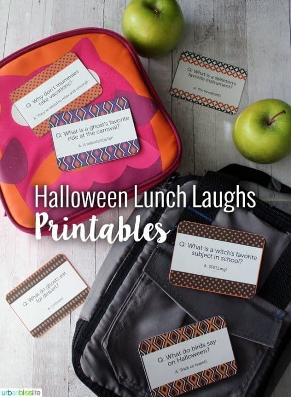 Free Halloween Printables: Halloween Lunch Notes | Find more fun Halloween printables on TodaysCreativeLife.com | Halloween Ideas, Halloween Recipes and Halloween Decor. 