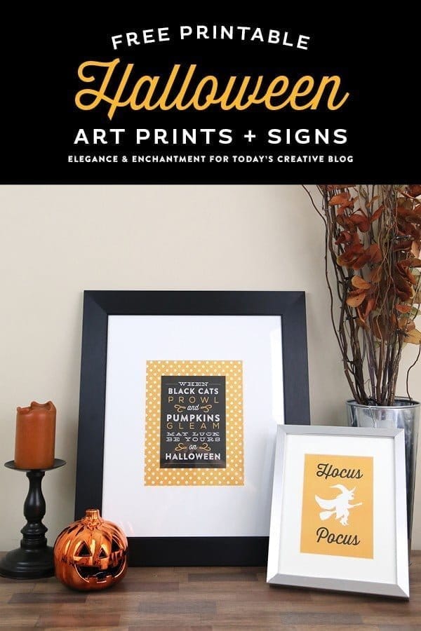 Free Printable Halloween Prints and Signs designed by Elegance and Enchantment for TodaysCreativeLife.com | Easy decorating ideas for Halloween. Find your free download on TodaysCreativeLIfe.com